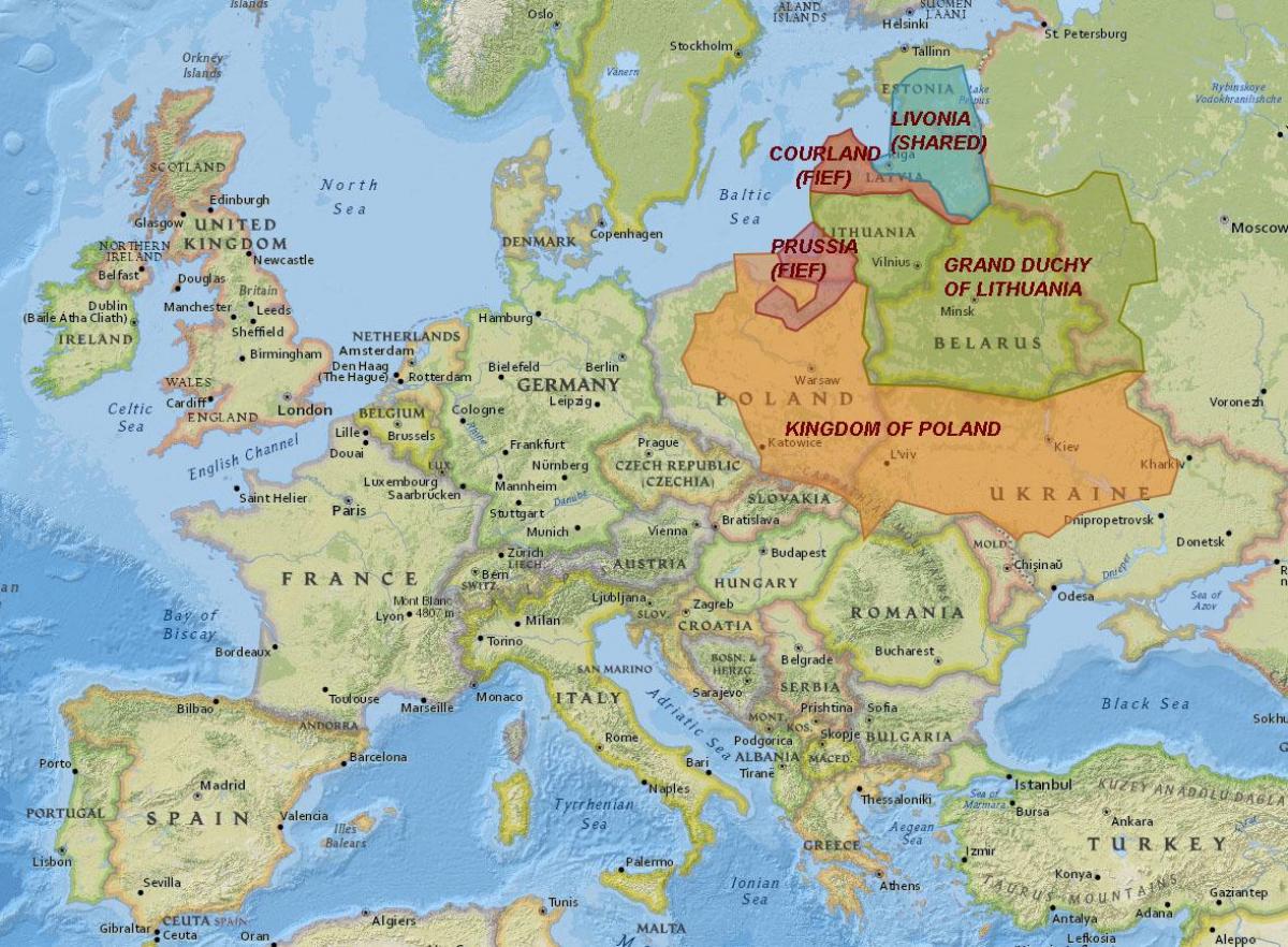 Peta sejarah Lithuania