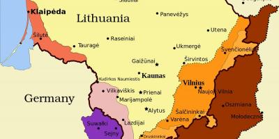 Peta dari kaunas Lithuania