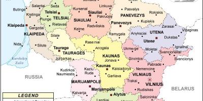 Peta politik Lithuania